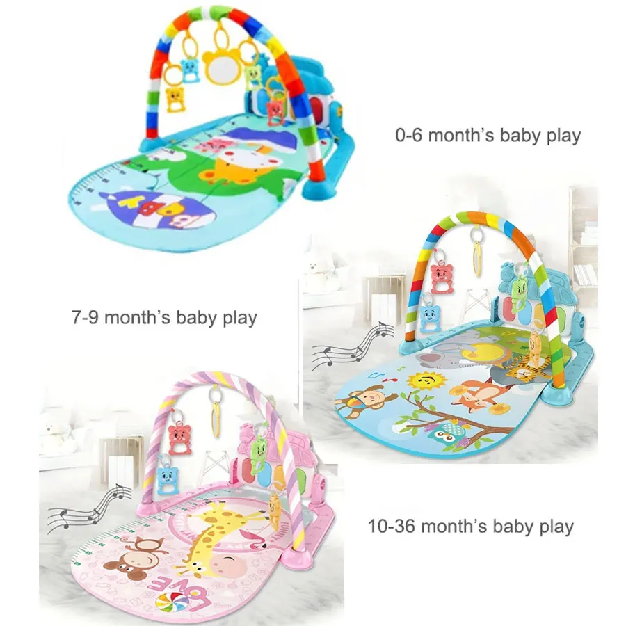Baby Activity Gym Rack Early Education 0-36 Months Toy Gifts Musical Newborn Piano Keyboard Crawling Blanket Pedal Play Mat - Imagem 2