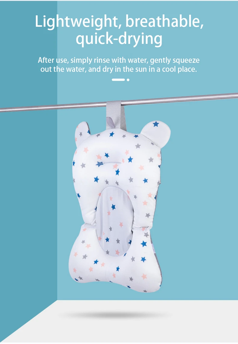 Baby Bath Support Pad Foldable Floating Seat Adjustable Newborn Bathing Cushion Infant Safety Net Hammock - Imagem 17