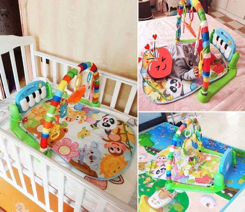 Baby Activity Gym Rack Early Education 0-36 Months Toy Gifts Musical Newborn Piano Keyboard Crawling Blanket Pedal Play Mat - Imagem 6