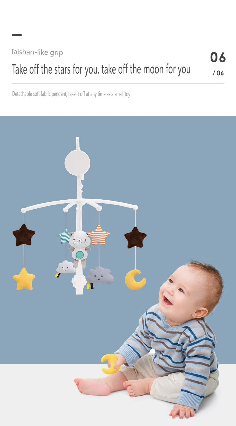 Baby Musical Crib Mobile With Hanging Rotating Toys Infant Bed Decoration Bedside Bell Toy Ringing Toys For Babies Boy And Girl - Imagem 17